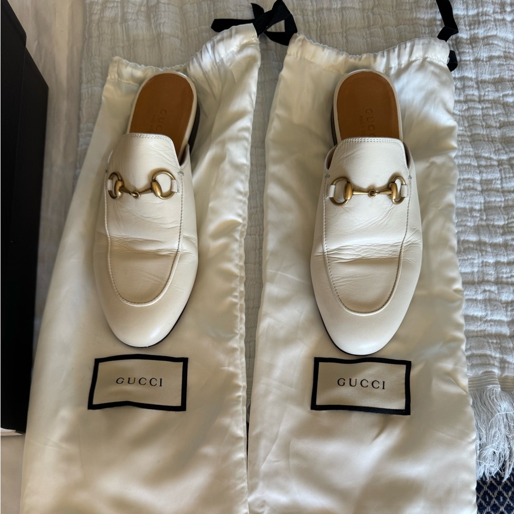 Gucci slides w/box and dusters